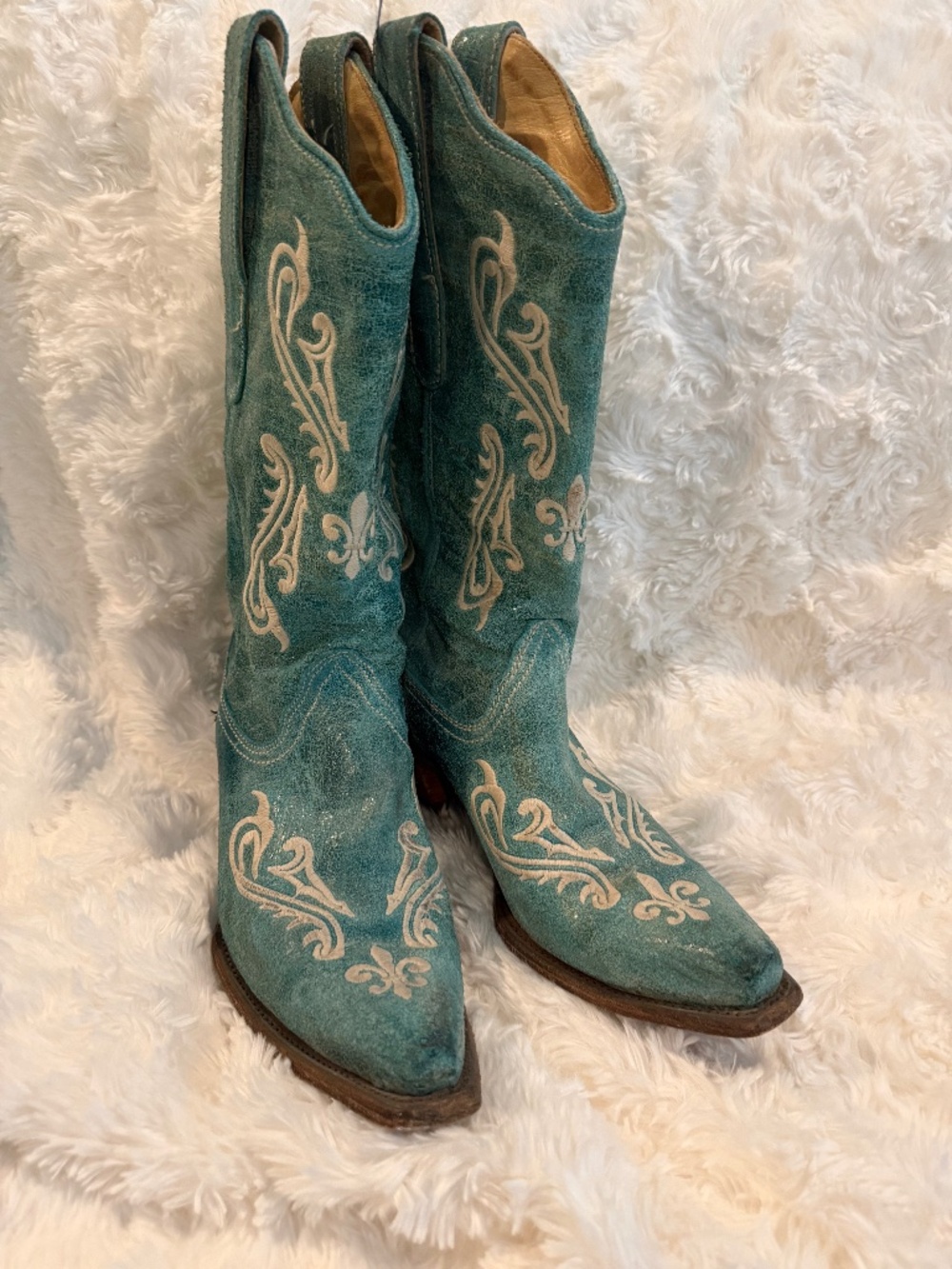 Corral Turquoise/Teal Embroidered Western Boots